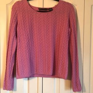 Dana Bachman Pink 100% Cashmere Sweater Size Medium